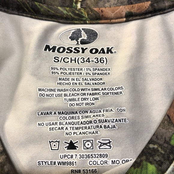 Mossy Oak No Fly Zone Camouflage T-shirt 34-36 - Picture 7 of 9